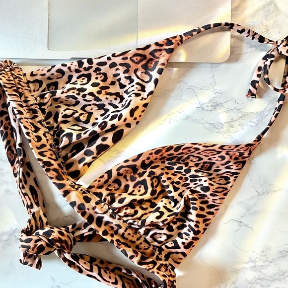 Victoria's Secret Other - Victoria’s Secret Havana Animal Print Halter Swim Top